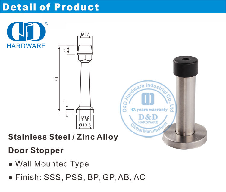 Wall Mounted Door Stopper Türstopper zur Wandmontage