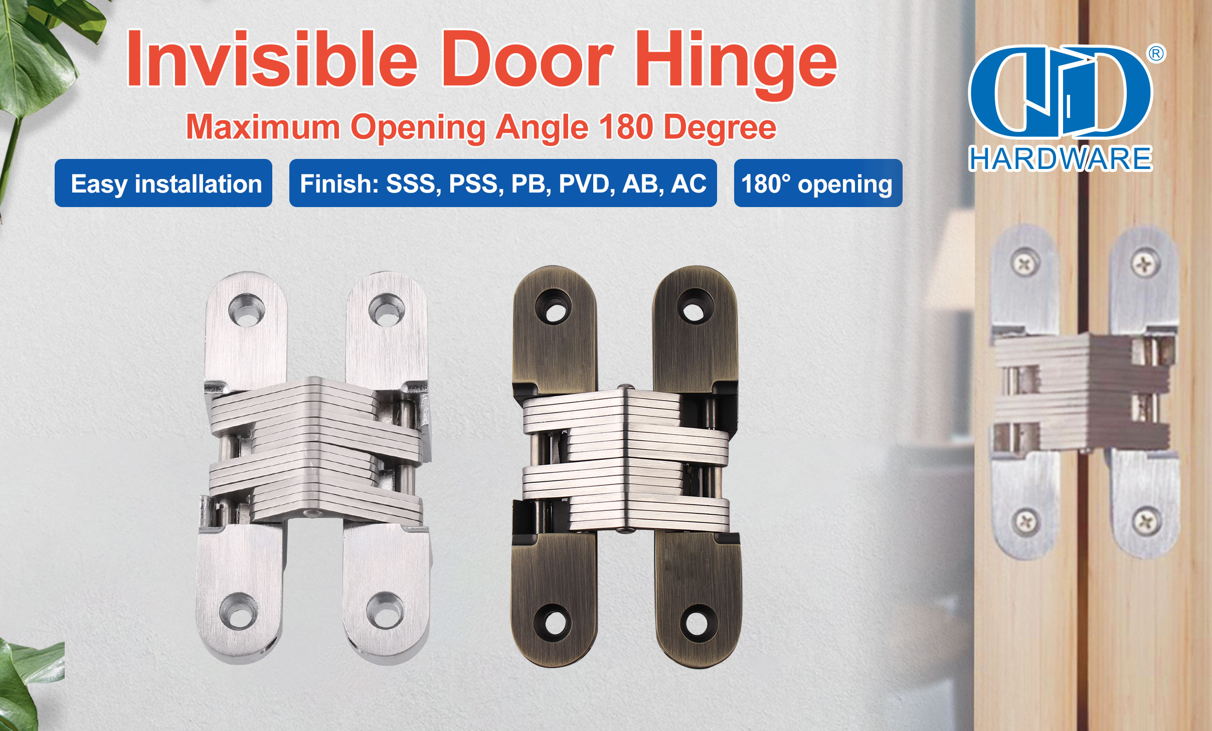 hidden door hinge verstecktes Türscharnier