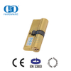 EN 1303 Doppelschlüssel-Schließzylinder aus poliertem Messing für Holztüren-DDLC003-60mm-PB
