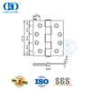 Gutes verkaufendes Edelstahl-Sicherheits-Türscharnier mit einfacher Verbindung -DDSS004