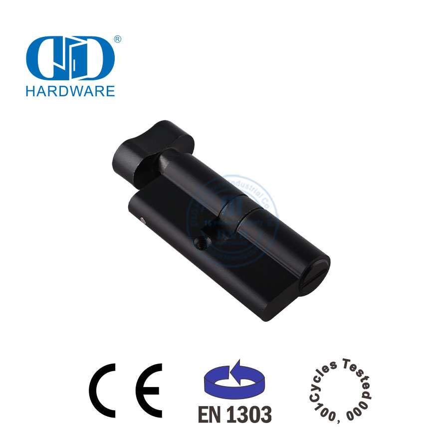 Mattschwarzer EN 1303 Badezimmer-Toilettenzylinder für Haustür-DDLC007-70mm-MB