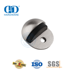Bodenmontierter halbmondförmiger Türstopper aus Zinklegierung für gewerbliche Türen-DDDS003-SN