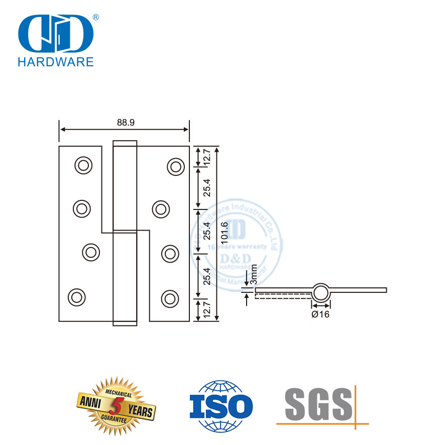 Metalltürbeschläge Hochwertiges Edelstahl-Lift-Off-Scharnier-DDSS018