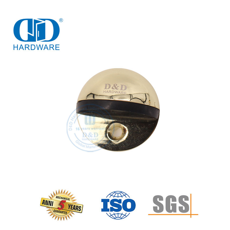 Beschläge aus Zinklegierung mit PVD-Finish, Halbkreis-Halbkugel-Türstopper-DDDS004-PVD