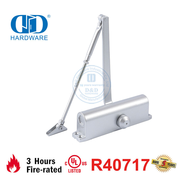 Heißer Verkauf, robuster 80-120 kg 1250 mm CE UL 10C gelisteter feuerbeständiger Türschließer mit Rückschlagkontrolle-DDDC040