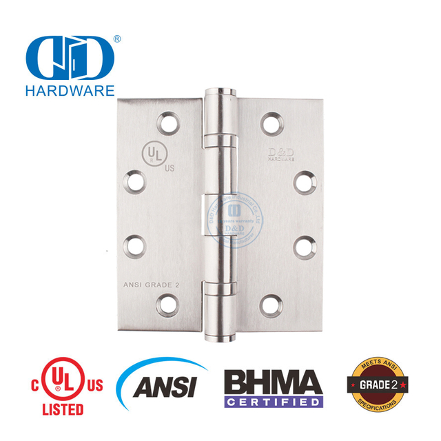 BHMA ANSI Grade 2 Brandschutz-Außentürscharnier für Gewerbegebäude-DDSS001-ANSI-2-4,5x4x3,4mm