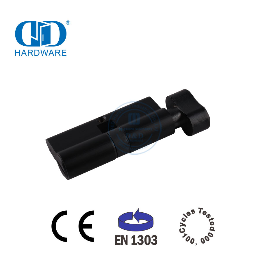 Mattschwarzer EN 1303 Badezimmer-Toilettenzylinder für Haustür-DDLC007-70mm-MB