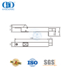 Sinistraler automatischer Spülriegel aus Edelstahl in Antikmessing-Optik für Durchgangstür-DDDB023-AB