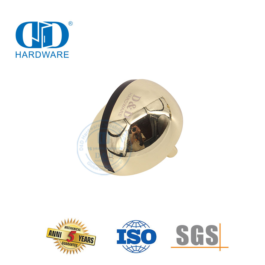 Beschläge aus Zinklegierung mit PVD-Finish, Halbkreis-Halbkugel-Türstopper-DDDS004-PVD