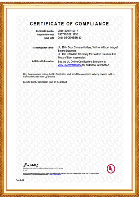 UL 10C R40717 T&uuml;rschlie&szlig;er