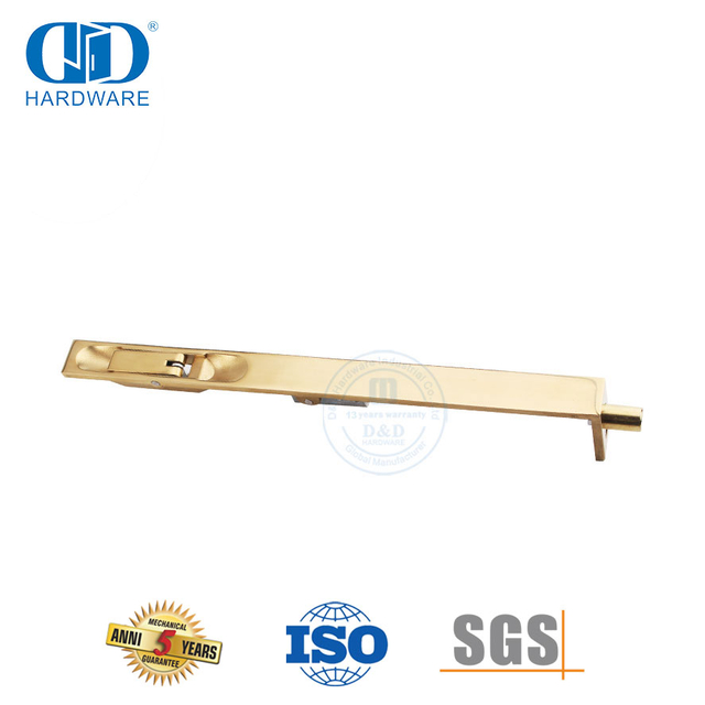 Massiver Messing-Bündigriegel in L-Form für Holztüren-DDDB004-SB