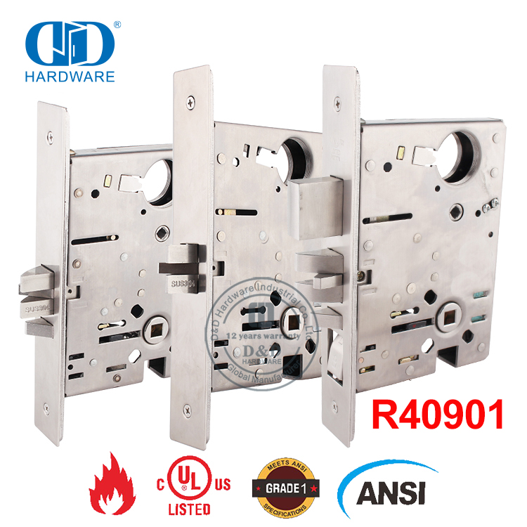 UL ANSI Brandschutz-Hardware-Einsteckschloss-Set für Ausgangstüren für Schlafsäle-DDAL13