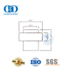 Polierter Edelstahl, hochwertiger magnetischer Gummi-Bodentürstopper-DDDS007-PSS