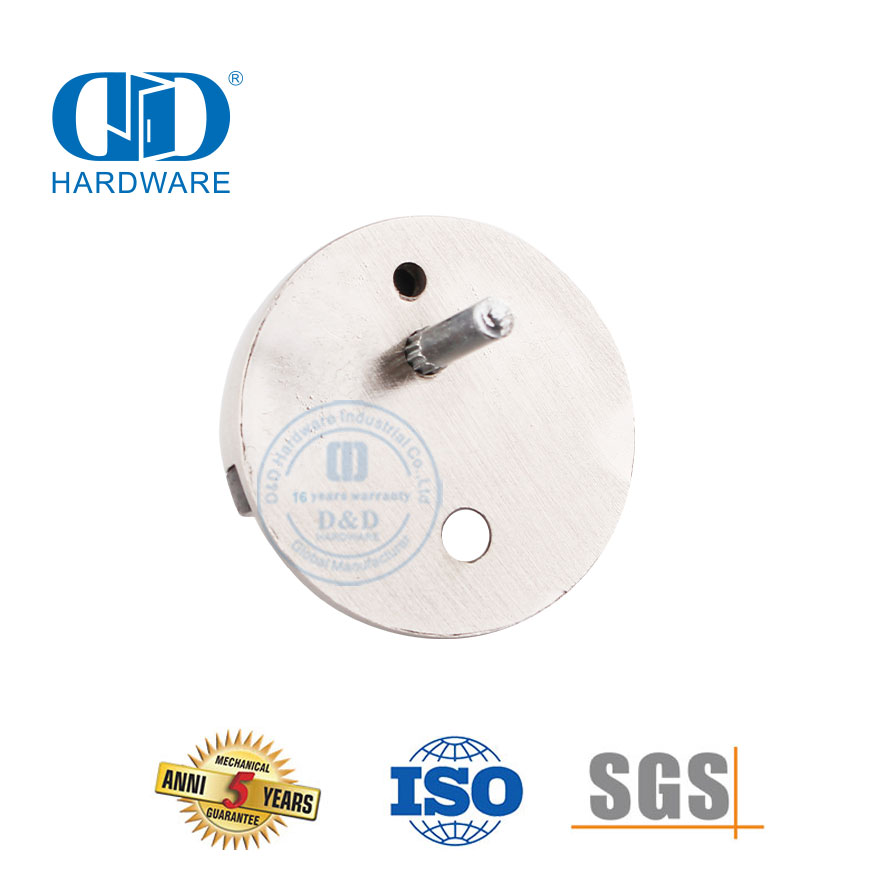 Bodenmontierter geteilter Türstopper aus satinierter Nickel-Zink-Legierung-DDDS004-SN