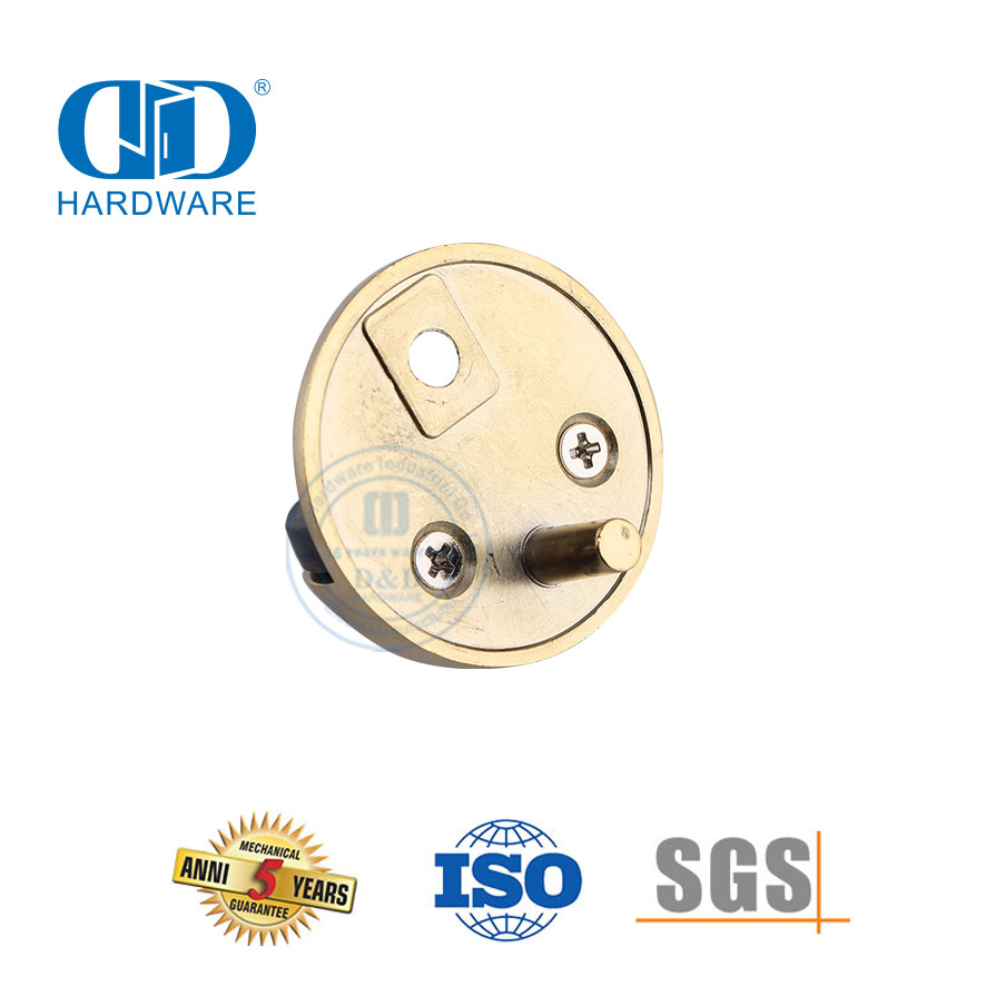 Türbeschläge aus satiniertem Messing, langlebiger, bodenmontierter Türstopper aus Zinklegierung-DDDS004-SB