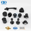 Industrieller, kommerzieller Türstopper-Kleiderhaken aus schwarzem Gummi für Toiletten-DDDS017-SSS