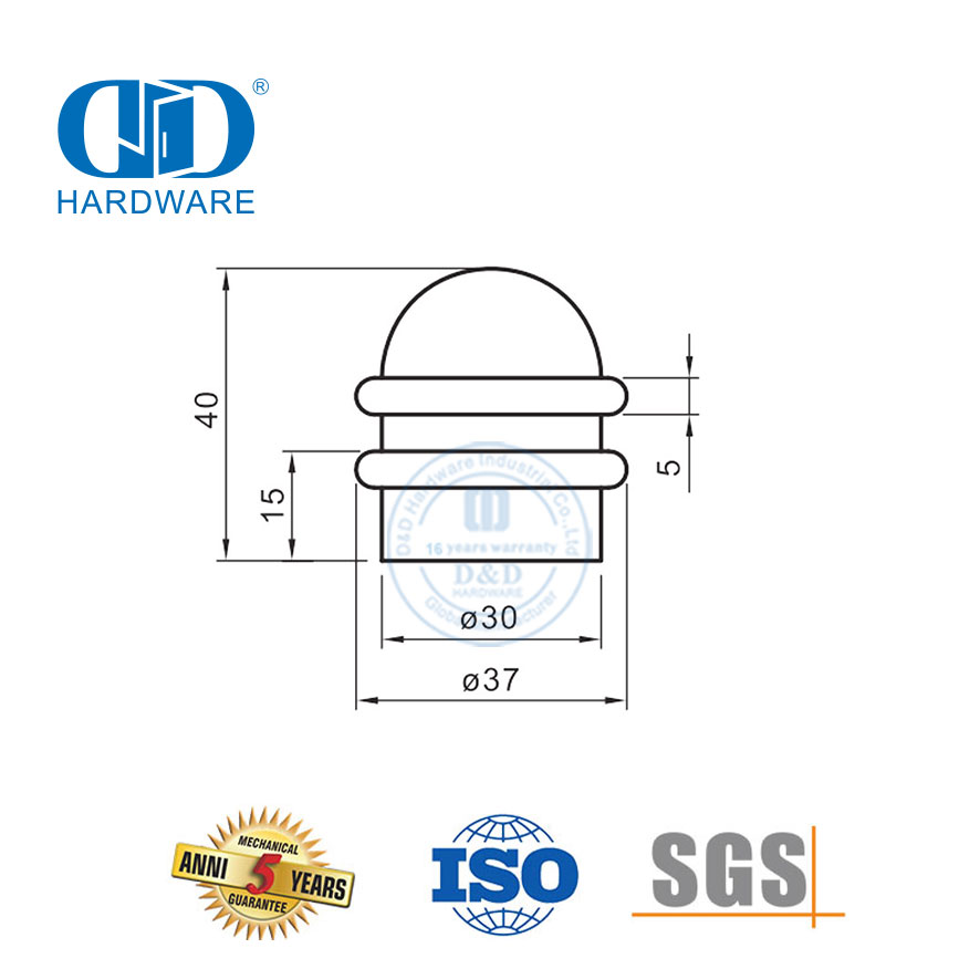 Hochleistungs-Türstopper aus Edelstahl mit Toilettentür-DDDS039, China-Lieferant