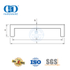 Möbel-Hardware-Griffe, mattschwarzer Edelstahl, hohler Küchenschrank-Türgriff, DDFH033