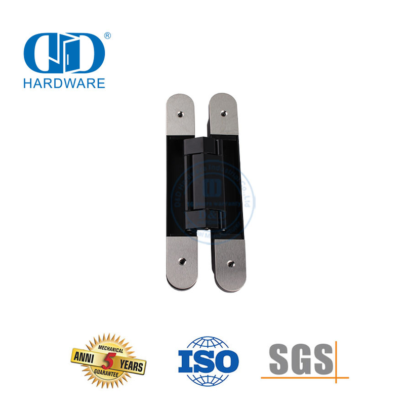 Hersteller: Zinklegierung, 3D-Scharnier, verdeckt, versteckt, verstellbar, 180 Grad, robustes, sanft schließendes, gewerbliches Hotelschulscharnier-DDCH008-G120