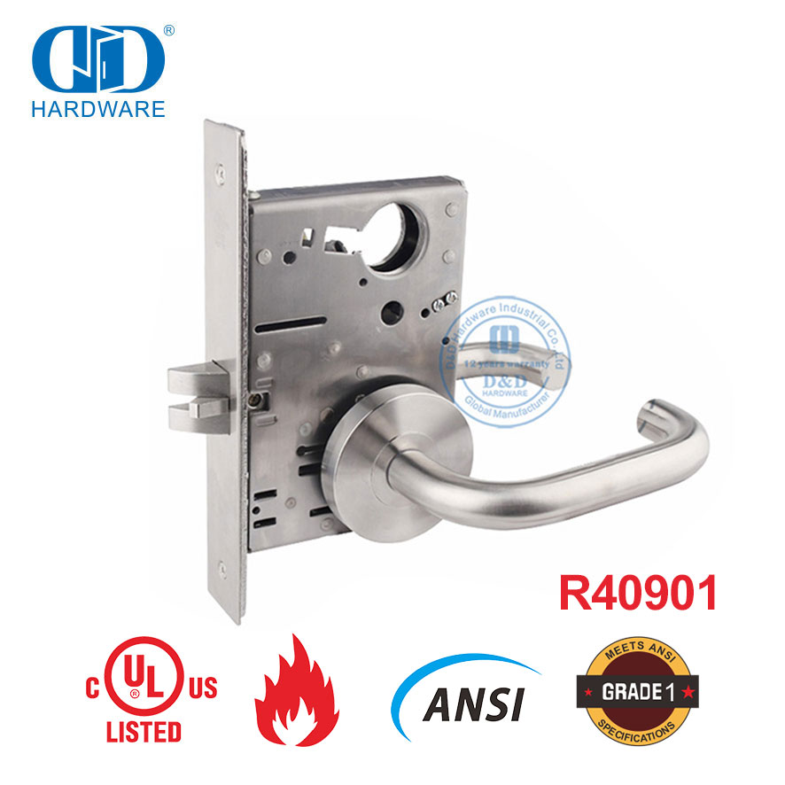 Amerikanischer Standard Hochsicherheits-Riegelzylinder-Tür-Einsteckschloss ANSI für Hotel-DDAL01