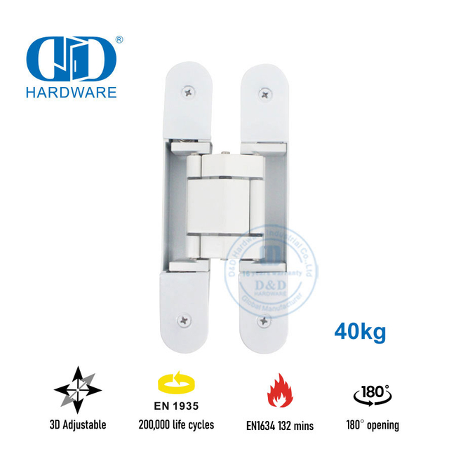 Verdecktes, verstellbares 3D-Türscharnier aus Zinklegierung-DDCH008-G40