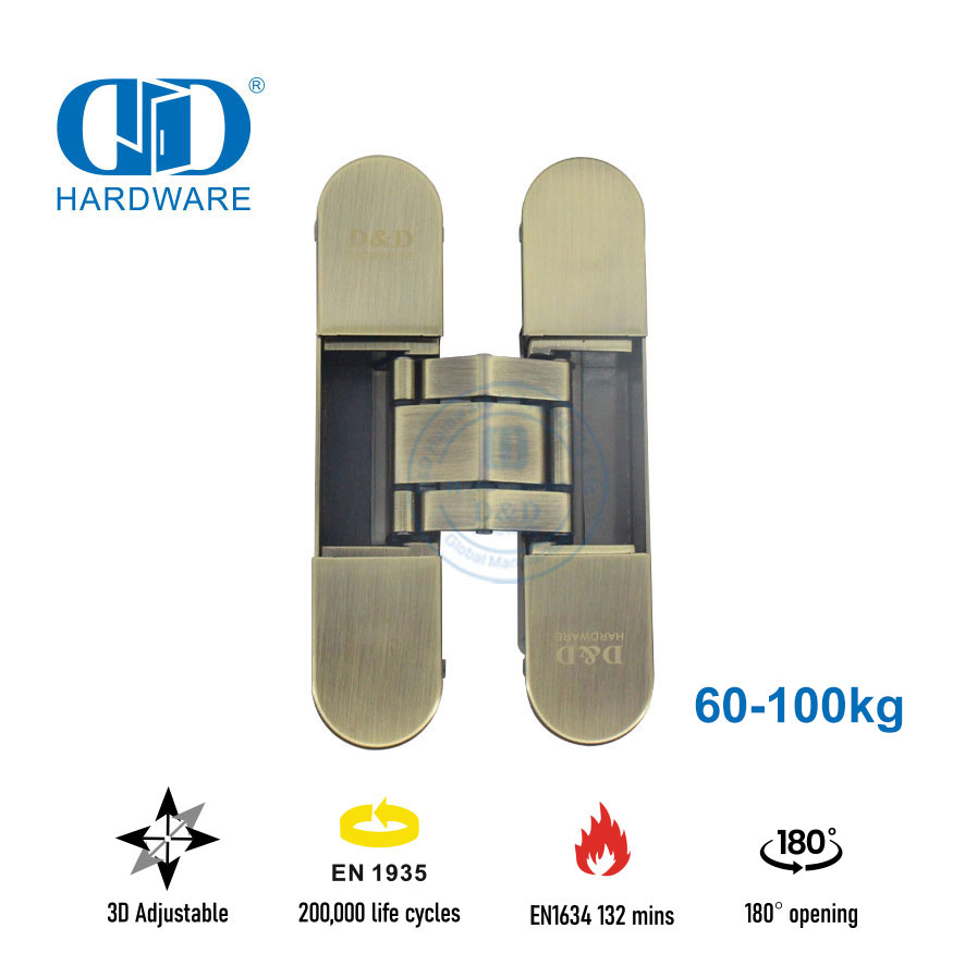 verdeckte Scharniere aus antikem Messing, 
