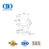 Edelstahl-Patchbeschlag, Drehbeschlag, geschwungener Verbinder, Pivot-Glasbeschlag-DDGP007