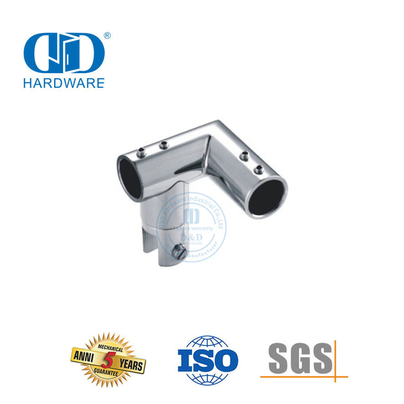Edelstahl-Oberteil für Marine-Hardware, zusammenklappbare Drehverbinder-Beschläge, Glasplatten-Halterungsverbinder-DDSC040