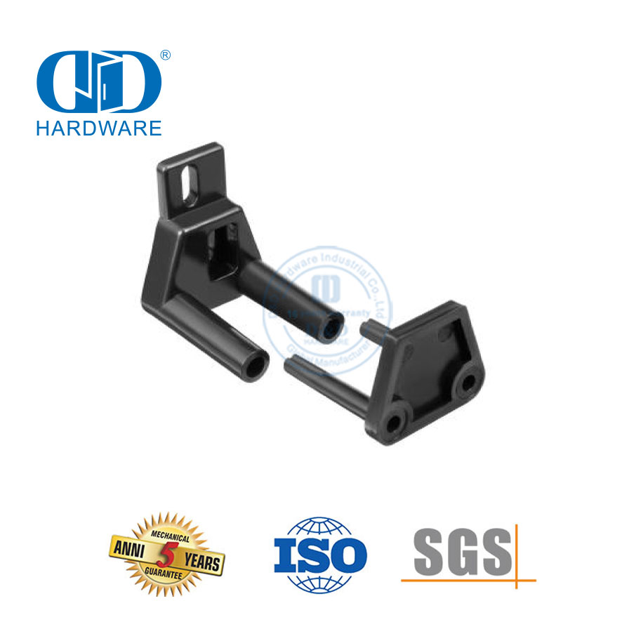 Edelstahl schwarz verstellbare Wandmontage Scheune Küchentürführung Hardware Scheune Hardware Türführung-DDBD081