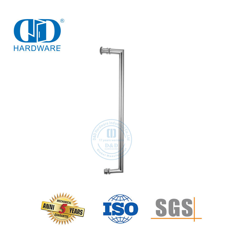 Edelstahl-Duschraumgriff, Glastür-Zubehör, einseitiger Badezimmertür-Zuggriff, DDPH042