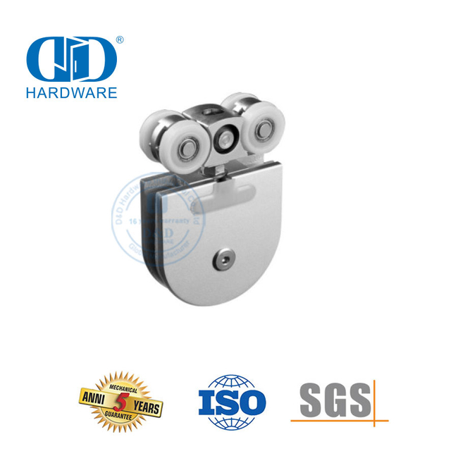 Türklemme aus Edelstahl, Eisen, Schiebetür, zum Aufhängen, Rolltür-Hardware, Glasbeschlag für Dusche, Badezimmer, DDGS136
