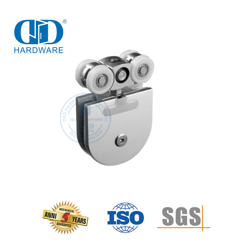 Türklemme aus Edelstahl, Eisen, Schiebetür, zum Aufhängen, Rolltür-Hardware, Glasbeschlag für Dusche, Badezimmer, DDGS136