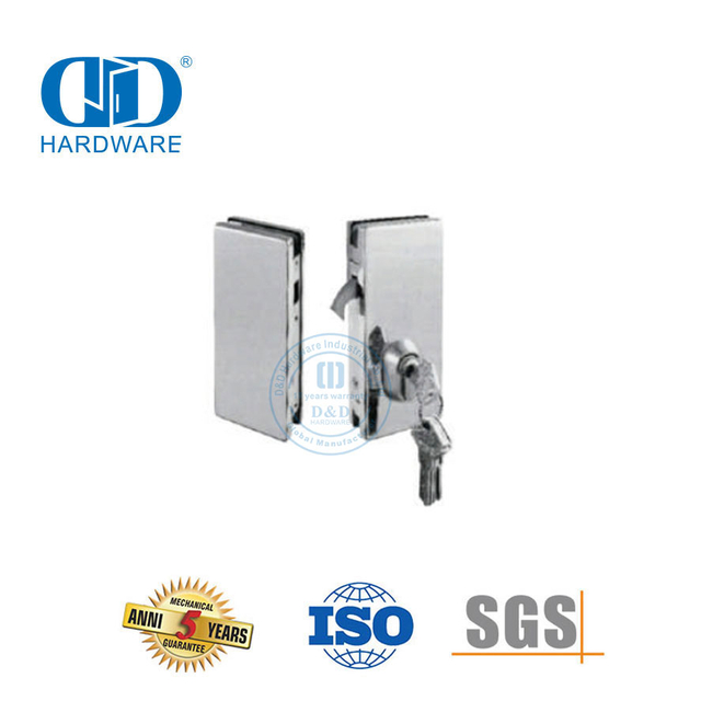 Sicherheits-Edelstahl-Einzel-Doppel-Glasschiebetürschloss-Scharnier-Hardware-Türzubehör-DDGL004
