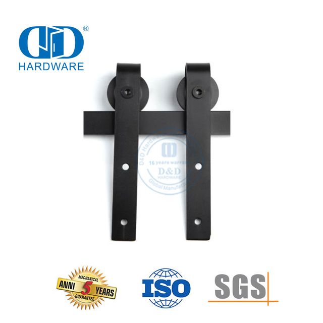 Edelstahl-Schrank-Set, Zubehör, Schienen-Set, Carbon-Schiebescheune, Holz, Einzeltür-Rollen-Hardware für Innentür-DDBD001