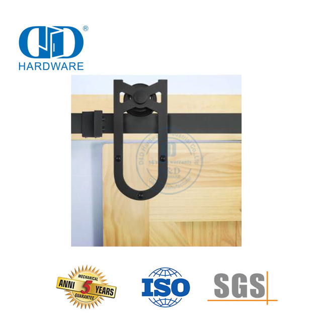 Edelstahl-Doppeltür-Schiebe-Scheunentor-Hardware für Innentor-Zubehör, Stahl-Garage-Hardware-DDBD015