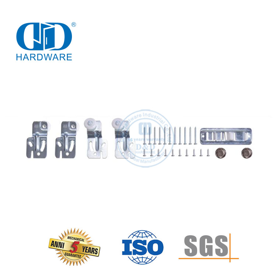 Edelstahl-Haushalts-Hochleistungsschiebe-einspurige verdeckte Bypass-Scheunentor-Hardware Garagen-Hardware-DDBD067
