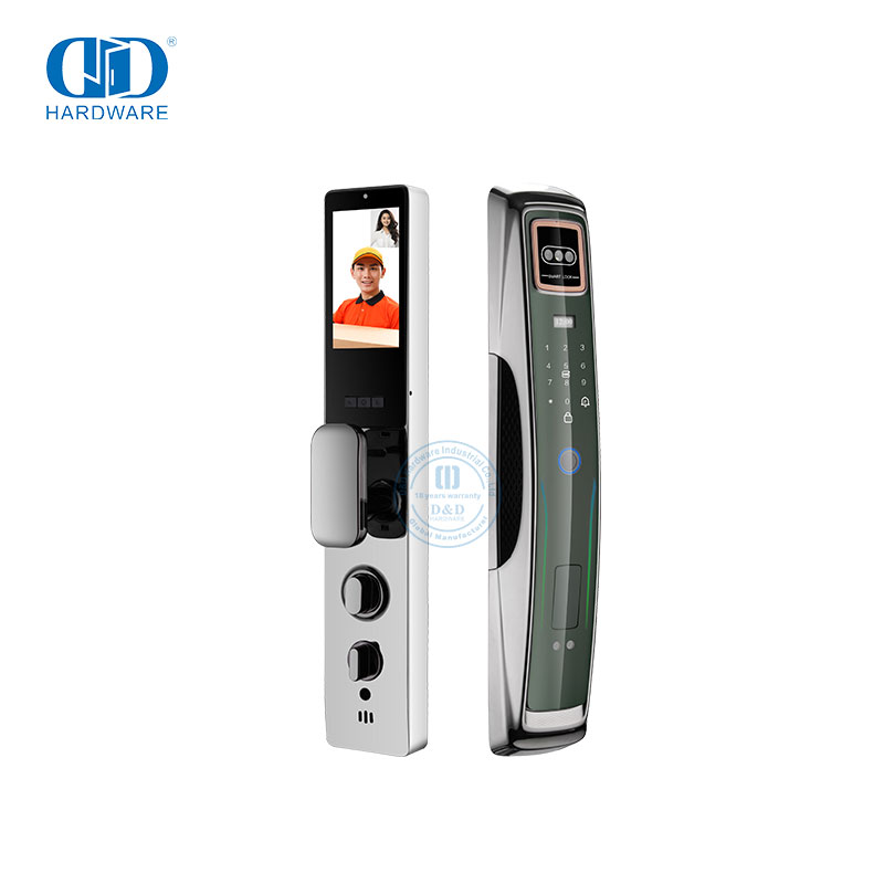 Schl&uuml;sselloses T&uuml;rschloss mit Griff und 