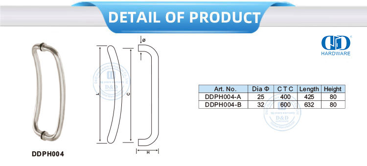 Gebogener T&uuml;rgriff