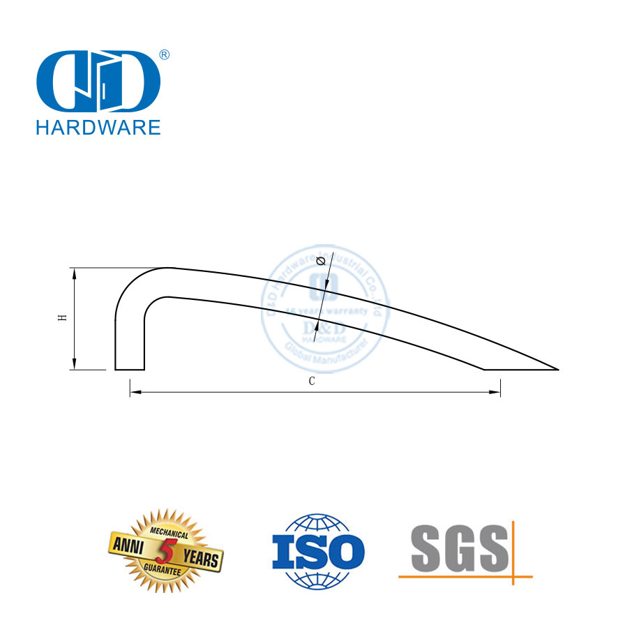 Edelstahl Schrank Schrank Türgriff Licht Luxus Modern Einfach Hohlgriff Schublade T-förmiger Griff-DDFH026