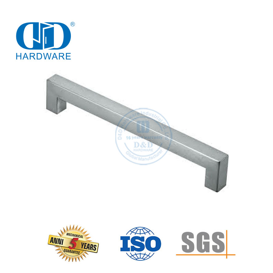 Möbel-Hardware-Griffe, mattschwarzer Edelstahl, hohler Küchenschrank-Türgriff, DDFH033