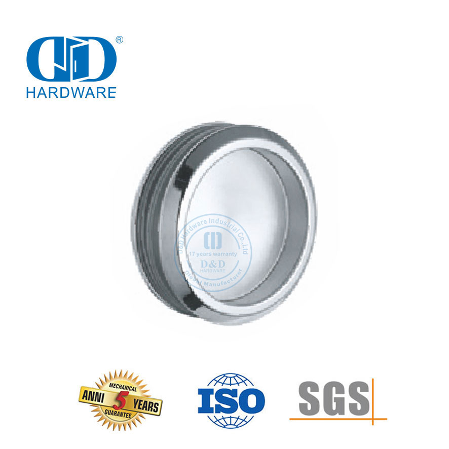 Edelstahl-Duschkabinenknopf, runde Form, Glas-Duschschiebetürgriff, Knopf-DDSL001-1