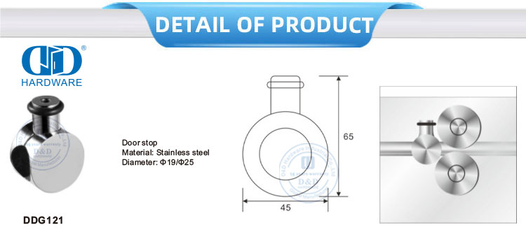 Radrolle Edelstahl Glas Hardware Badezimmerzubehör Rollenaufhänger für Schiebetür-DDGS121