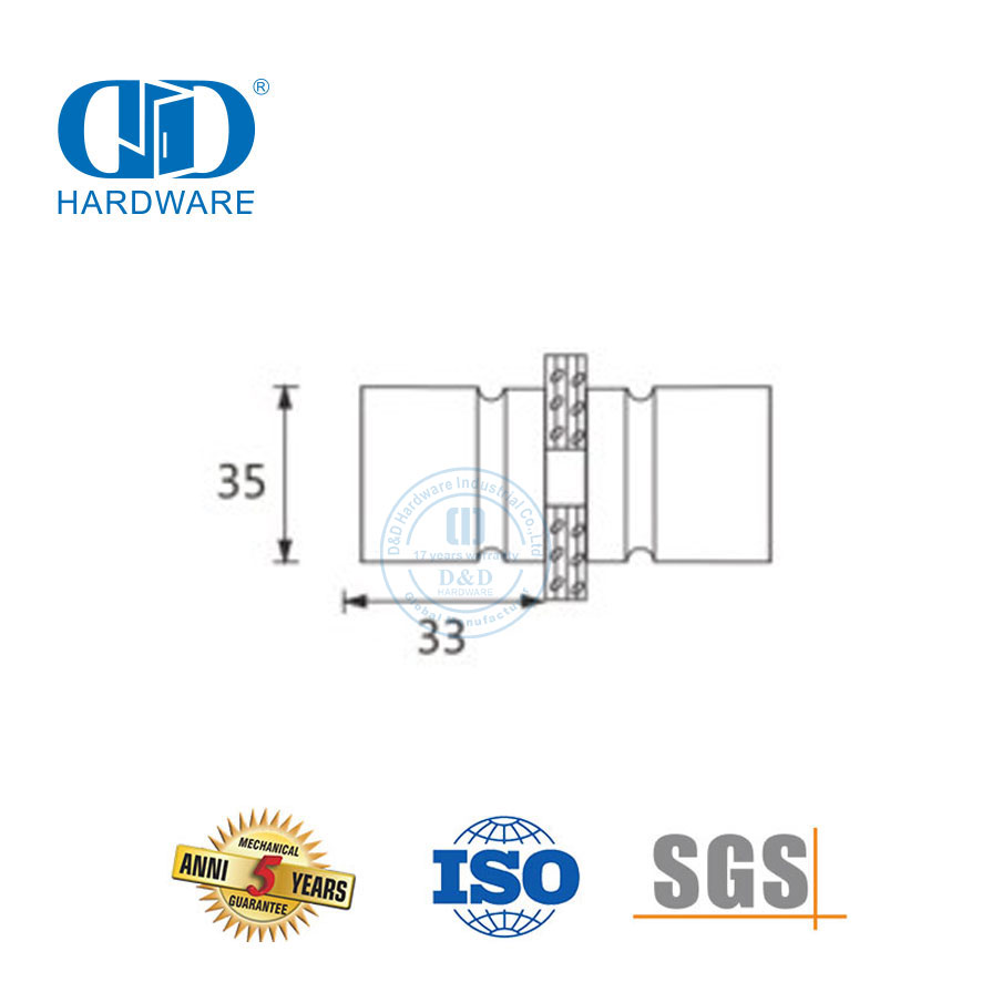 Maßgeschneiderter Aluminium-Türgriff-Verriegelungsknopf, Tür-Duschknopf, Glastürknopf-DDSK009