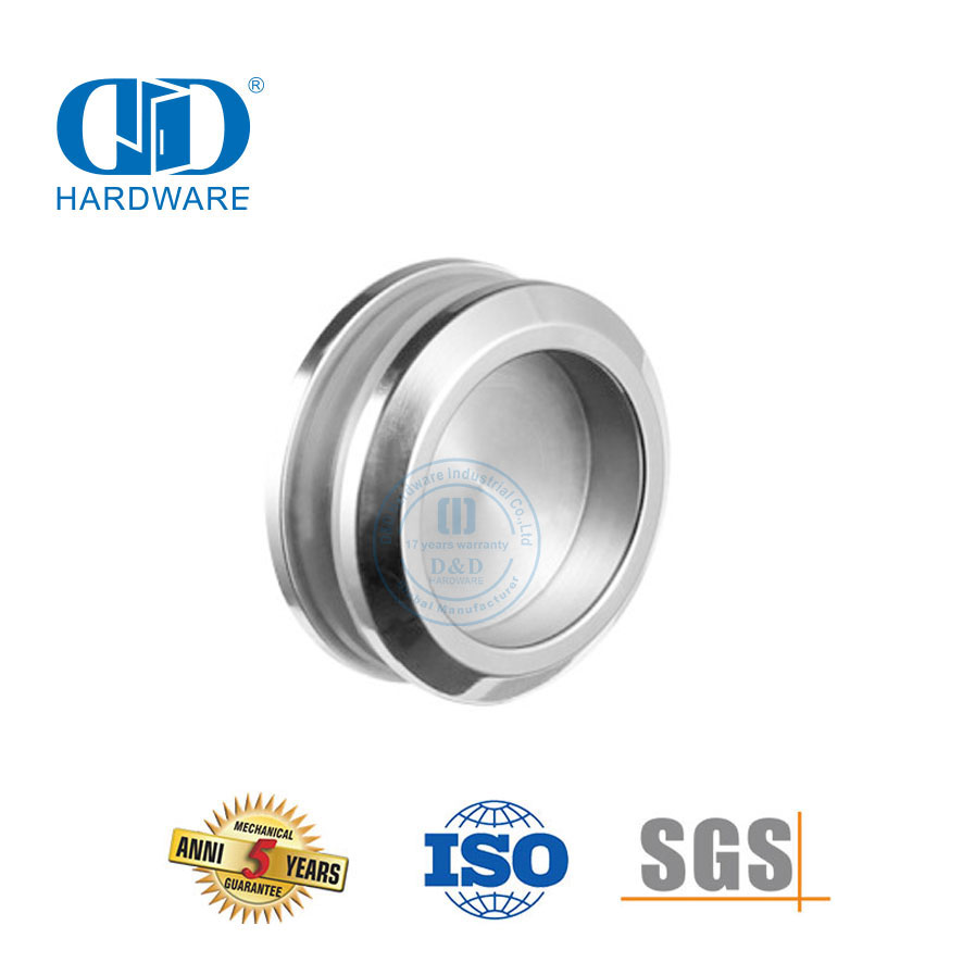 Modedesign Spiegel Satin Finish Glasschiebetürbeschläge Schalengriff Glasschiebetürschloss-DDSK014