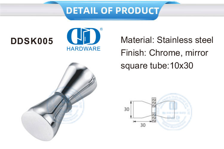 Robuste Edelstahl-Knöpfe, Duschraum-Knauf, Badezimmer-Schiebetür-Knauf-DDSK005