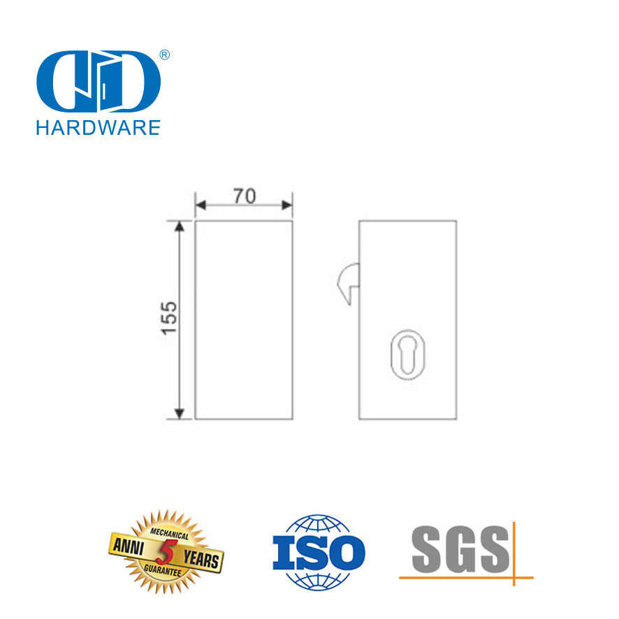 Sicherheits-Edelstahl-Einzel-Doppel-Glasschiebetürschloss-Scharnier-Hardware-Türzubehör-DDGL004