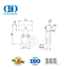 Edelstahl-Glaswand-Eckverbinder, Glasoberklemmen-Rohr-Eckclip-Glasverbinder-DDWC003
