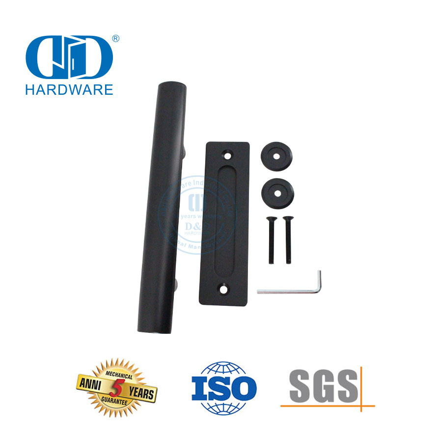 Mattschwarzer Edelstahl-Türgriff, gewerblicher Türgriff, hohler Hebelgriff, DDBD101 MB