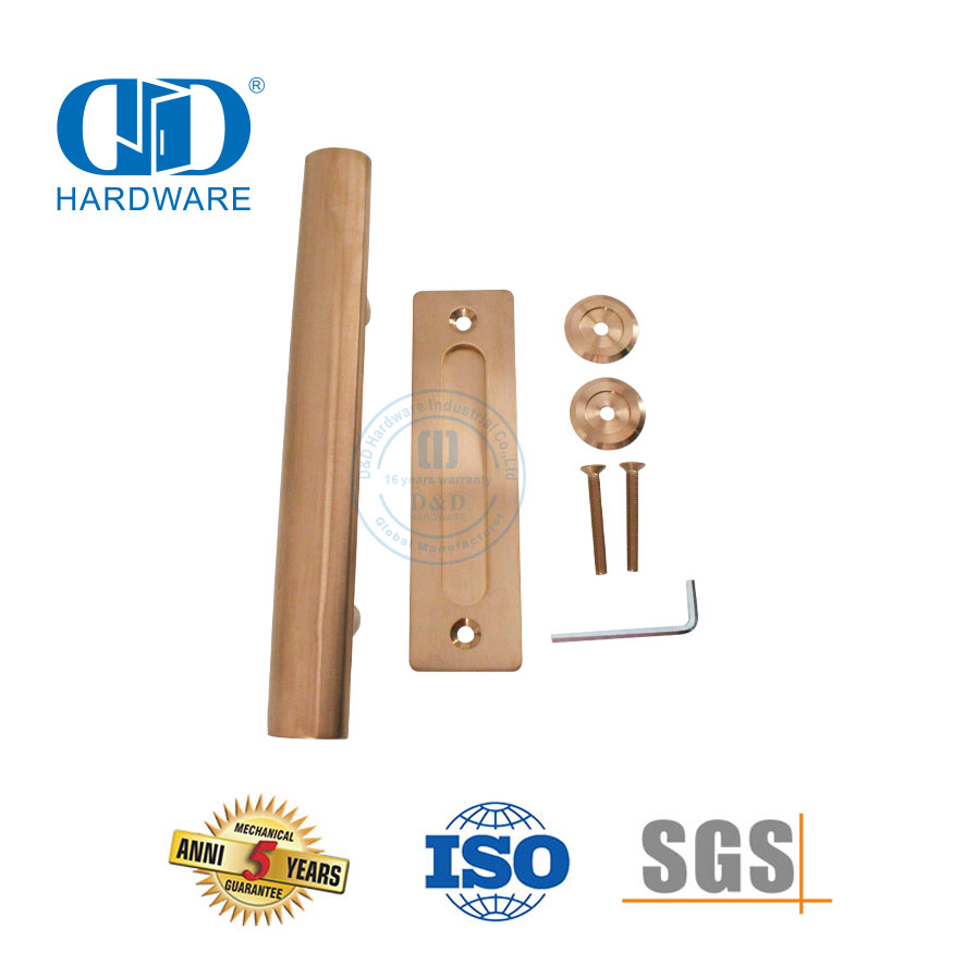 Edelstahl Rose Golden Barn Door Handle Schiebetürbeschläge Rohrzuggriff-DDBD101 SRG