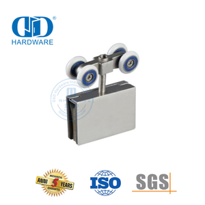 Edelstahl-Türklemme, Schiebetür-Aufhängerolle, Glasmontage-Zubehör-Set für Badezimmer, DDGS162